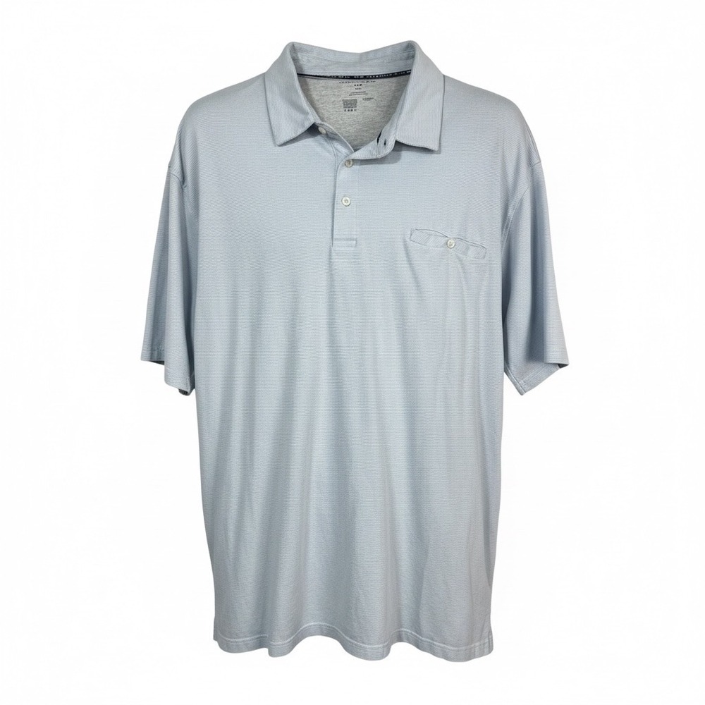 Shaquille O'Neal Polo Shirt Men's‎ XLG 4XLT Striped Pocket Blue 4XLT